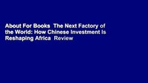 About For Books  The Next Factory of the World: How Chinese Investment Is Reshaping Africa  Review