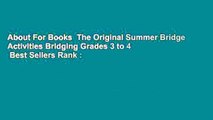 About For Books  The Original Summer Bridge Activities Bridging Grades 3 to 4  Best Sellers Rank :