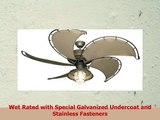 Raindance Nautical Ceiling Fan in Antique Bronze with Khaki Canvas Spring Frame Blades and