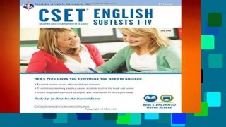 About For Books  Cset English Subtests I-IV Book + Online (Cset Teacher Certification Test Prep)