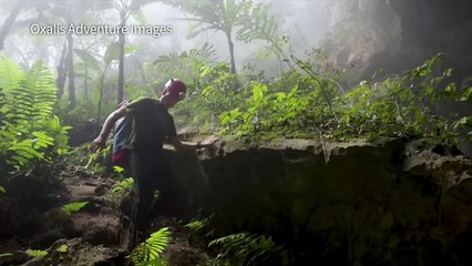 Thai cave boy divers explore new tunnel in Vietnam