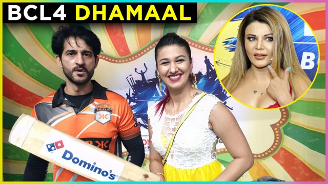 Jasleen Matharu Playing Cricket With Rakhi Sawant At BCL 4 | Benafsha Soonawala, Hiten Tejwani