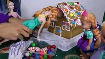 Maison en pain d'épice de DÉCORATION! ELSA, ANNA bambins utiliser des bonbons, des paillettes, glaçage royal!
