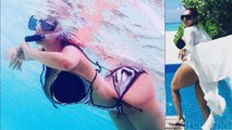 Malaika Arora SIZZLES in $EXY H0T BEACHWEAR on Her Bachelorette in Maldives