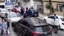 Kadın sürücünün, yola fırlayan Suriyeli motosikletliye çarpma anı kamerada