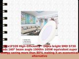 15W 4 Dimmable LED Recessed Lighting Fixture Retrofit Downlight  6000K Daylight White