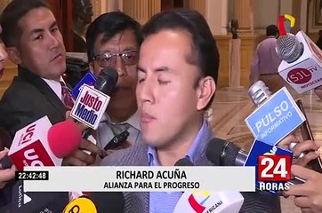 Richard Acuña considera que se debería evaluar aumento de sueldo a congresistas