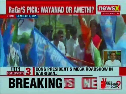 Rahul Gandhi in Amethi, accompanied by Priyanka Gandhi; Congress Supporters, Lok Sabha Polls 2019