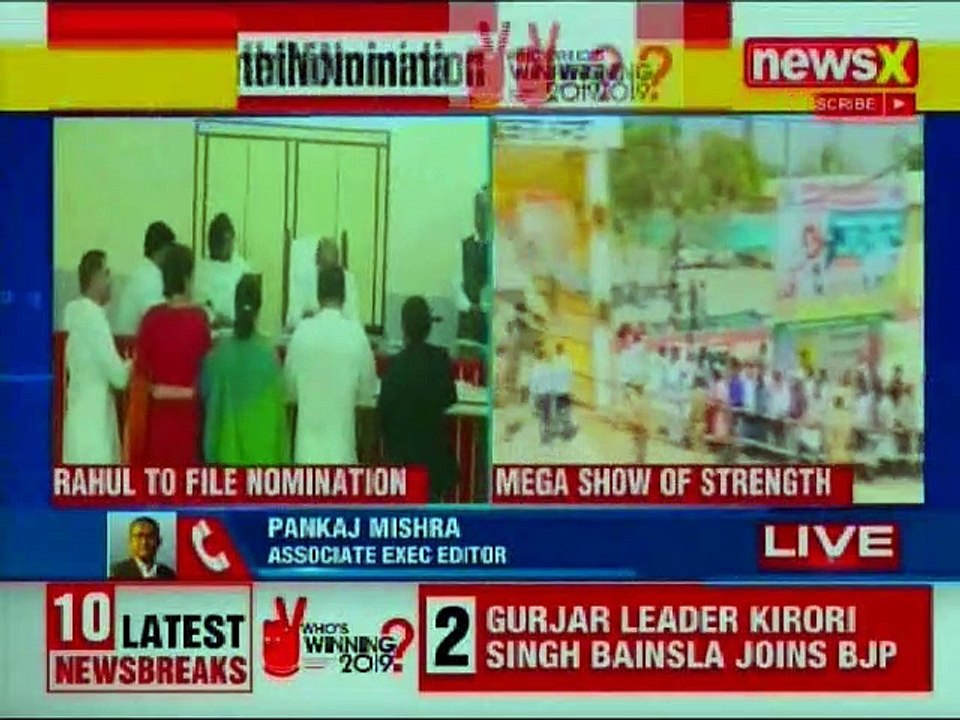 Rahul Gandhi files his nomination from Amethi, will be battling Smriti Irani; Lok Sabha Elections