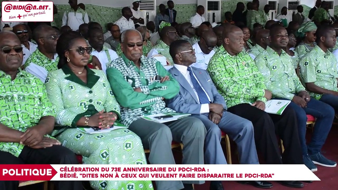 Célébration du 73e anniversaire du PDCI-RDA : Henri Konan Bédié, Dites non à ceux qui veulent faire disparaitre le PDCI-RDA