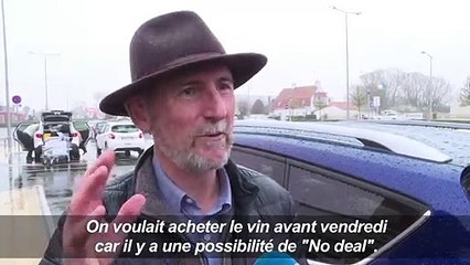 Brexit: les Britanniques font des provisions de vin à Calais