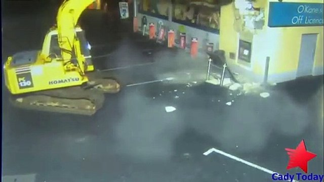 Ils viennent voler un distributeur de billets... avec une pelleteuse