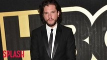 Kit Harington Using Statue As A Scarecrow