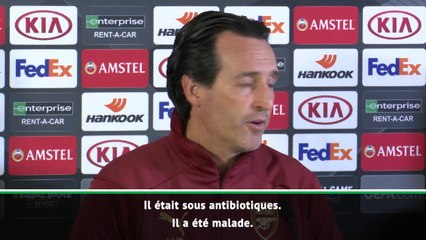 Quarts - Emery : "Aubameyang était sous antibiotiques"
