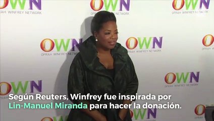 Oprah Winfrey dona 2 millones de dólares a Puerto Rico