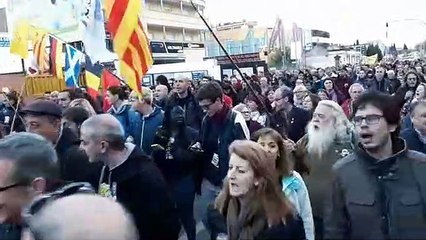 Manifestació en suport a Tamara Carrasco i Adrià Carrasco a Viladecans