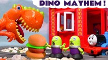 Dinosaur Mayhem with Thomas and Friends and the Funny Funlings as the Joker from DC Comics is scared of the Dinosaur toys for kids and works in McDonald's in this Family friendly Full Episode