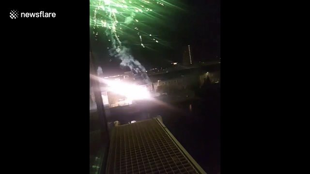 Ajax fans set off fireworks outside Juventus' hotel ahead of Champions League game