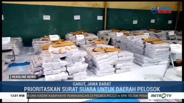 KPU Garut Mulai Mengemas Surat Suara