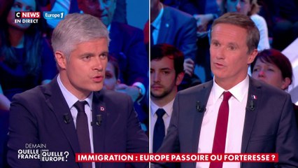 Vif échange entre Laurent Wauquiez et Nicolas Dupont-Aignan sur le pacte de Marrakech