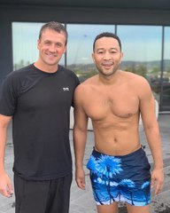 John Legend Gets Swim Lessons From Olympian Ryan Lochte