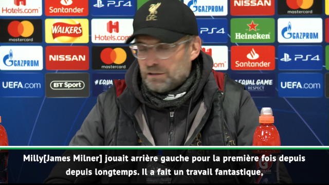 Quarts - Klopp : Milner a fait un travail fantastique
