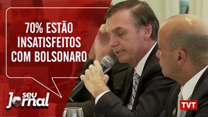 Pesquisa mostra insatisfação de 70% dos brasileiros com Bolsonaro