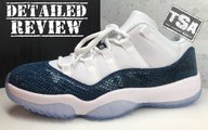 Air Jordan 11 XI Snakeskin Navy Blue 2019 Retro Sneaker Detailed Review