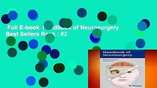 Full E-book  Handbook of Neurosurgery  Best Sellers Rank : #2