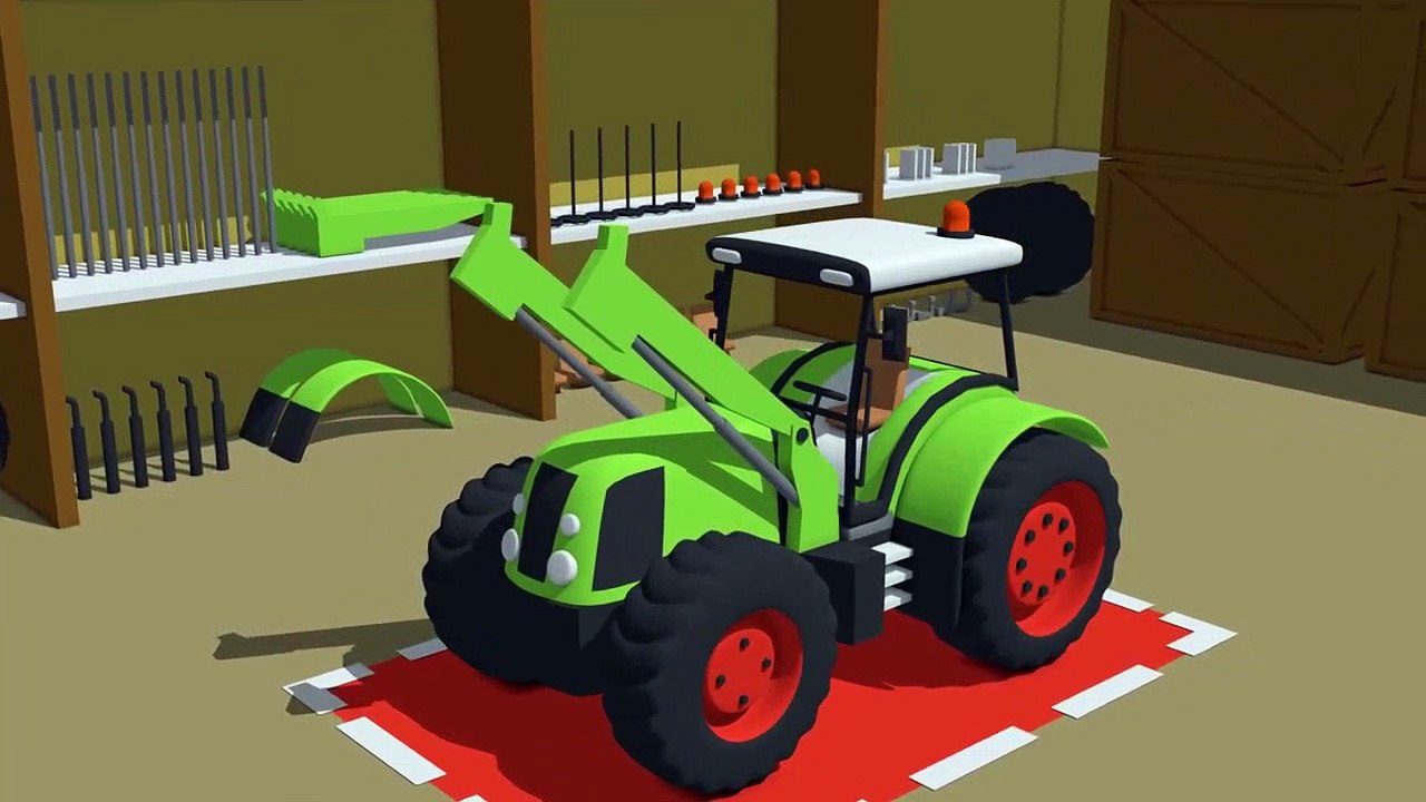 Super:) Blue #Tractor it Sows the Grain | The farmer is working | the Farmer Works - Cartoon for Children
