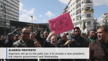 Algeria sets presidential election for July 4