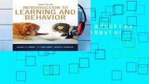 Full E-book  Introduction to Learning and Behavior (Psy 361 Learning)  For Kindle
