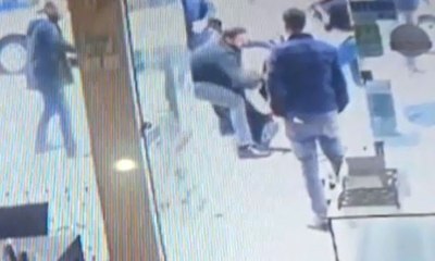 İstanbul’da uçan tekmeli meydan kavgası kamerada