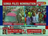 Lok Sabha Elections 2019: Sonia Gandhi Holds Mega Road Show in Rae Bareli before Poll Nomination