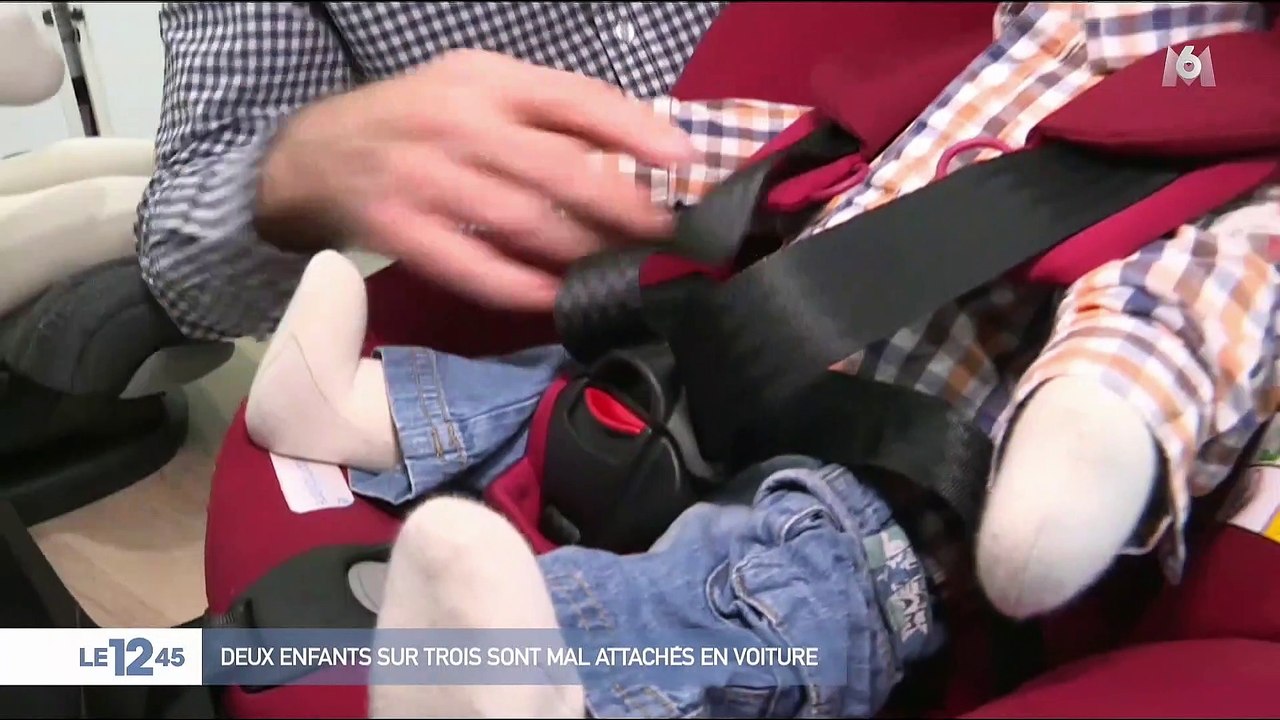 Auto : 2 enfants sur 3 mal attachés en voiture