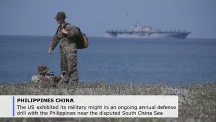 US shows military might with ally Philippines in waters disputed with China