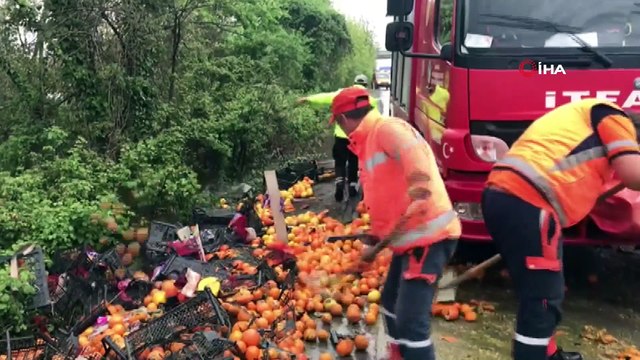 TEM’de 3’ü tır 5 araç birbirine girdi, kilometrelerce kuyruk oluştu