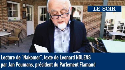 Lecture de "Nakomer", texte de Leonard NOLENS  par Jan Peumans, président du Parlement Flamand