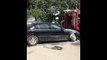 Report TV - Një automjet merr flakë në zonën e ish- Bllokut, nuk ka të lënduar