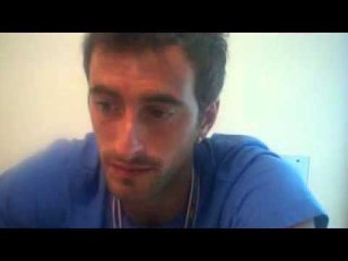 Us Open 2011 - Potito Starace dopo la vittoria su Berrer