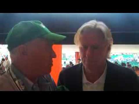 Ubaldo Scanagatta con Bjorn Borg a Montecarlo
