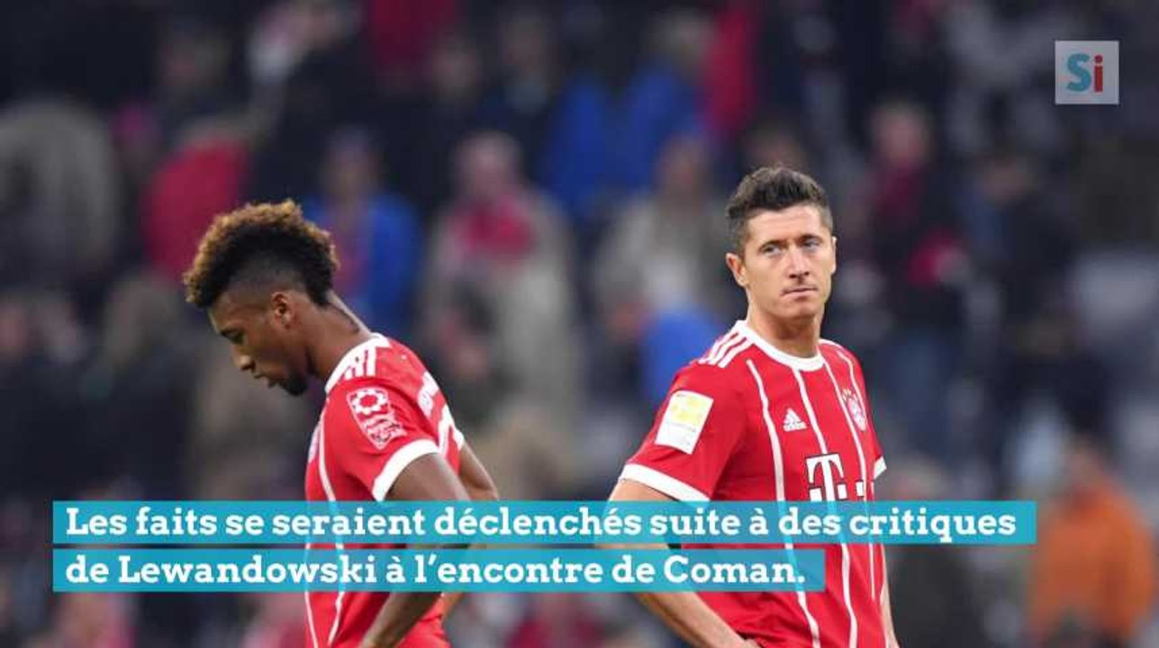 Robert Lewandowski et Kingsley Coman se battent à coups de poing durant un entraînement du Bayern Munich