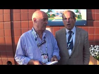 Us Open 2014 day 1: Ubaldo Scanagatta and Steve Flink commenting the events of the day