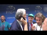 US Open 2015 - Renzi e Malagò si complimentano con lo staff di Flavia Pennetta