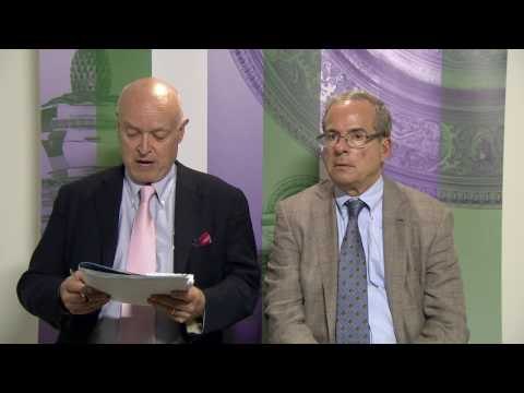 WImbledon Day 10 - Ubaldo Scanagatta and Steve Flink