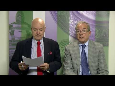 Wimbledon Day 11 - Ubaldo Scanagatta and Steve Flink