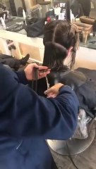 How to cut a Quick Long Graduation Bob Haircut Tutorial