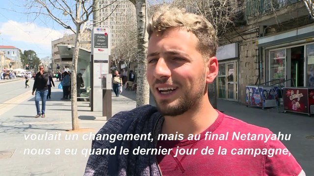 Des Israéliens réagissent aux résultats des élections législatives