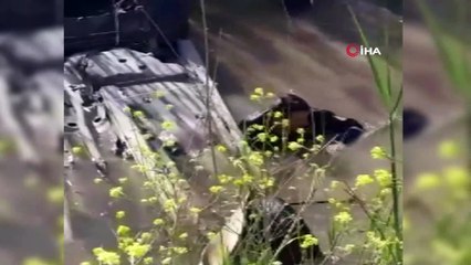 Kanala düşen otomobilin sürücüsü boğulmaktan son anda kurtarıldı