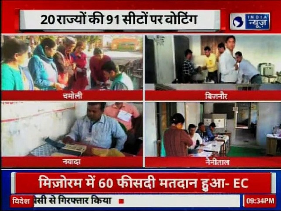 Lok Sabha Election 2019 First Phase Voting: लोकसभा चुनाव 2019 के पहले चरण के मतदान खत्म